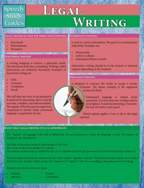 Cover image for book Legal Writing (Speedy Study Guides)