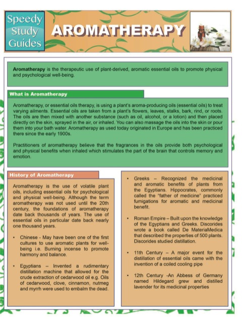 Cover image for book Aromatherapy (Speedy Study Guides)