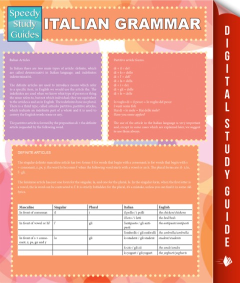 Cover image for book Italian Grammar (Speedy Study Guides)