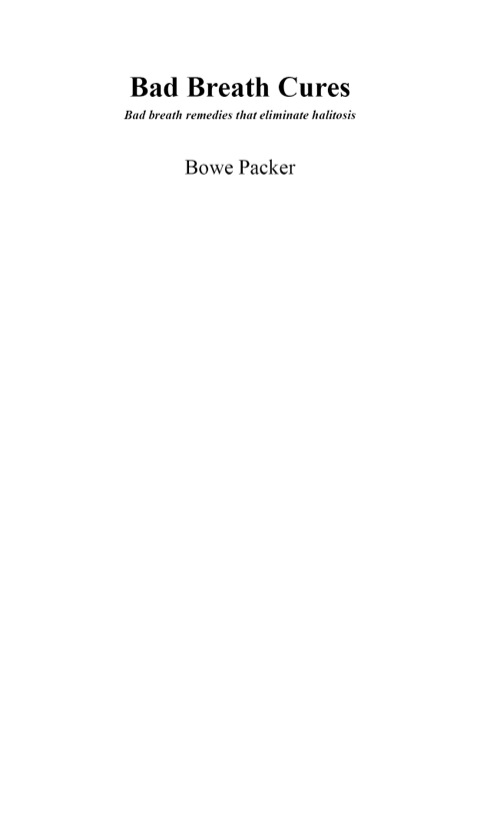 Cover image for book Bad Breath Cures