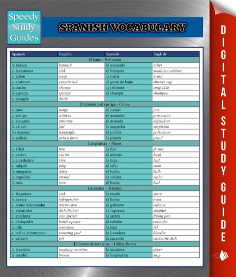 Cover image for book Spanish Vocabulary Speedy Study Guides