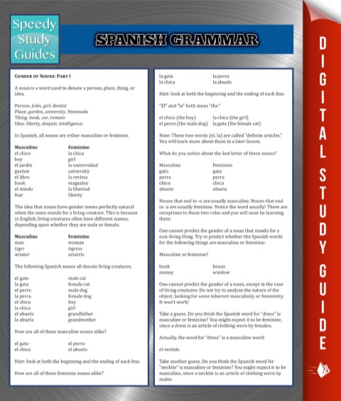 Cover image for book Spanish Grammar Speedy Study Guides
