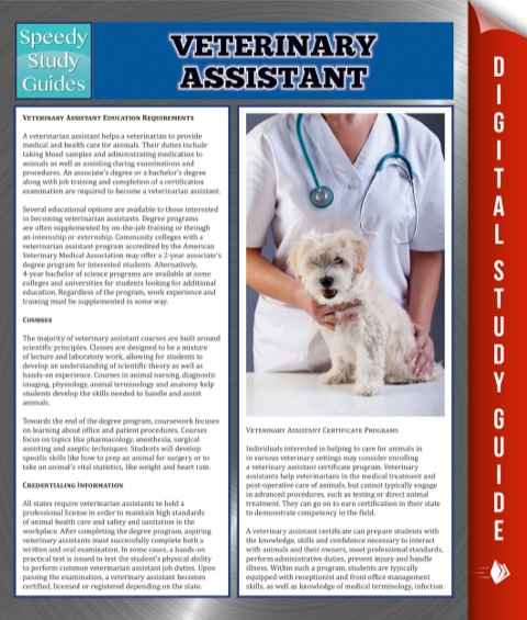 Cover image for book Veterinary Assistant Speedy Study Guides