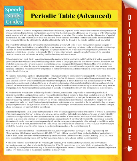 Cover image for book Periodic Table (Advanced)