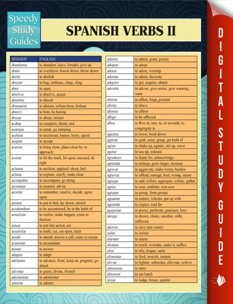 Cover image for book Spanish Verbs II (Speedy Language Study Guides)