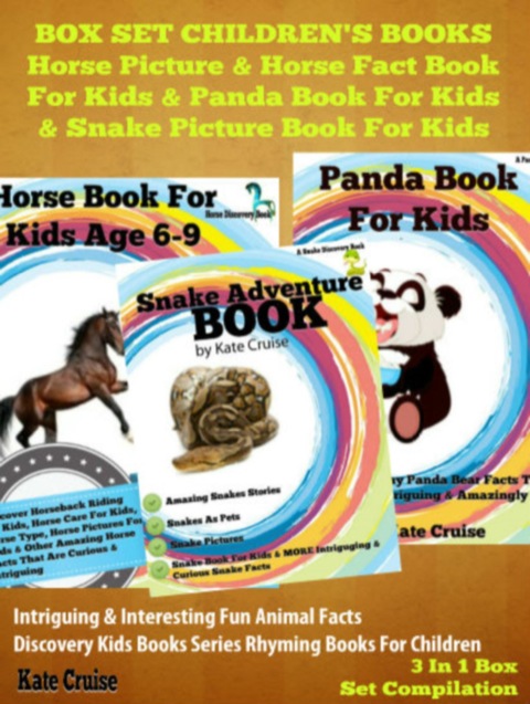 Cover image for book Box Set Children's Books: Horse Picture & Horse Fact Book For Kids & Panda Book For Kids & Snake Picture Book For Kids