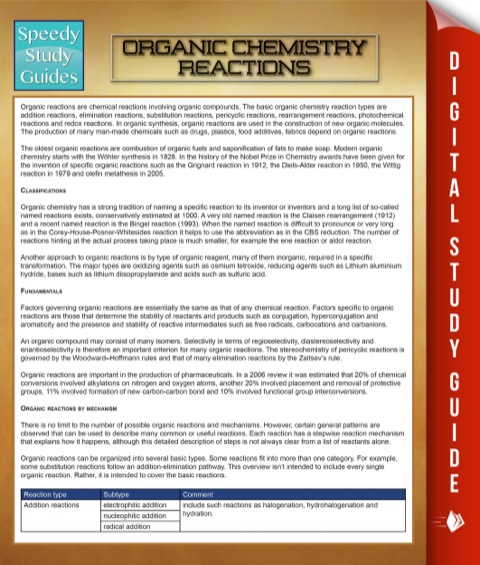Cover image for book Organic Chemistry Reactions