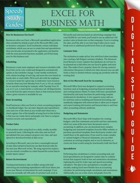 Cover image for book Excel For Business Math