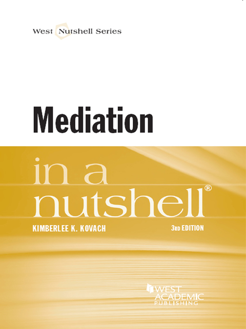 Cover image for book Kovach's Mediation in a Nutshell