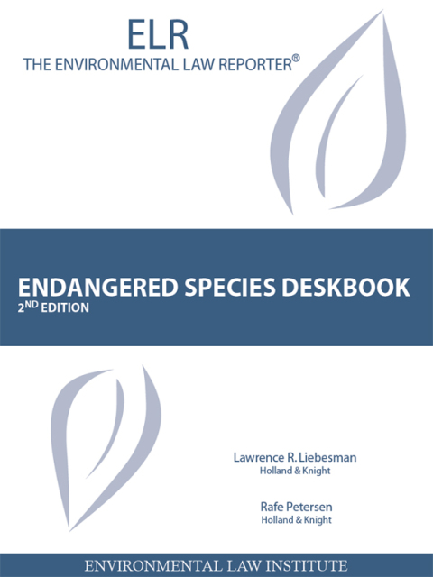 Cover image for book Liebesman and Petersen's Endangered Species Deskbook, 2d