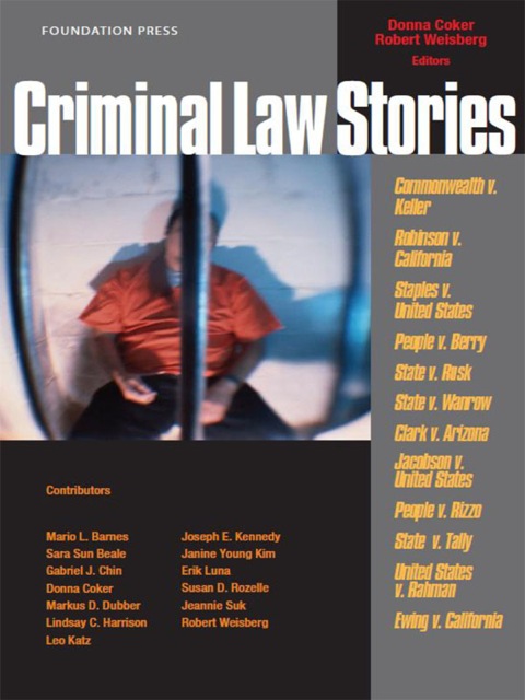 Cover image for book Coker and Weisberg's Criminal Law Stories