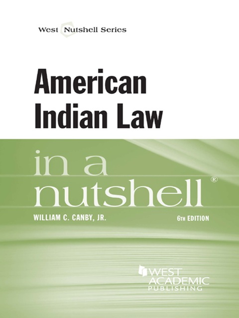Cover image for book Canby's American Indian Law in a Nutshell