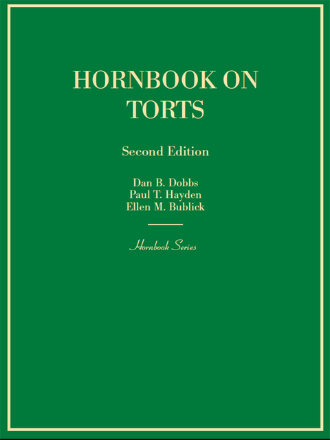 Cover image for book Dobbs, Hayden, and Bublick's Hornbook on Torts (Hornbook Series)