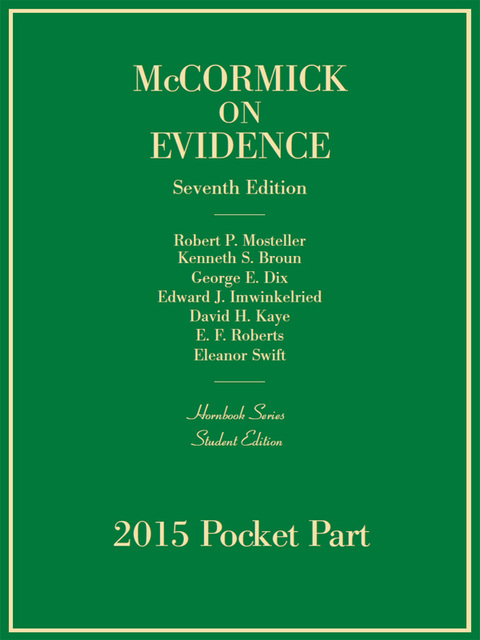 Cover image for book McCormick's Evidence, 2016 Pocket Part