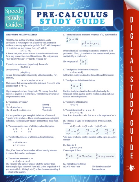 Cover image for book Pre-Calculus Study Guide (Speedy Study Guide)