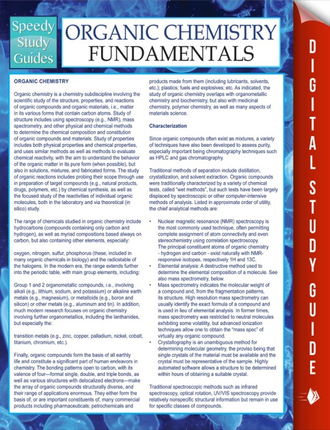 Cover image for book Organic Chemistry Fundamentals Study Guide