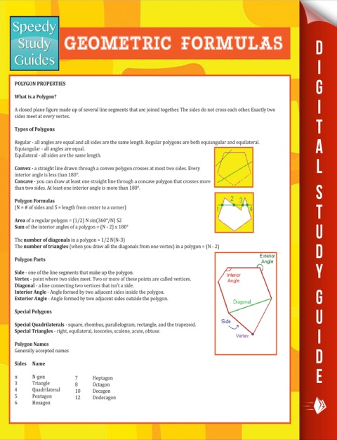 Cover image for book Geometric Formulas (Speedy Study Guide)