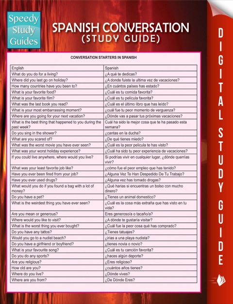 Cover image for book Spanish Conversation (Speedy Language Study Guide)