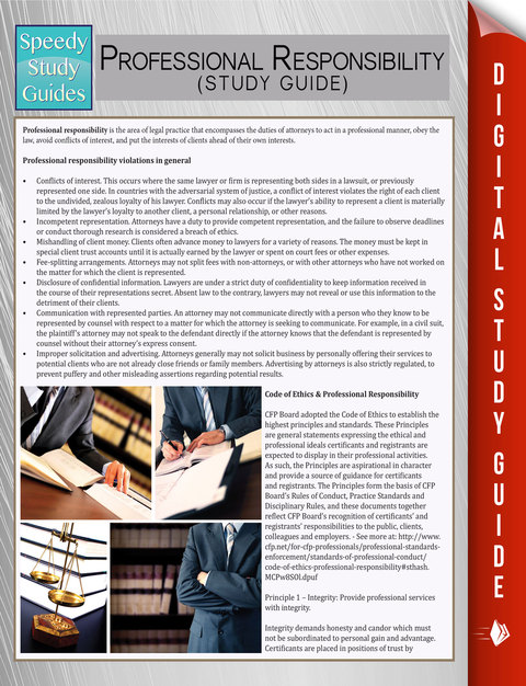 Cover image for book Professional Responsibility (Speedy Study Guide)
