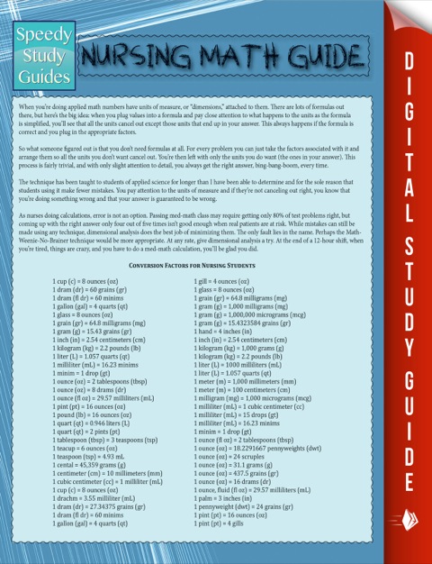 Cover image for book Nursing Math Guide (Speedy Study Guide)