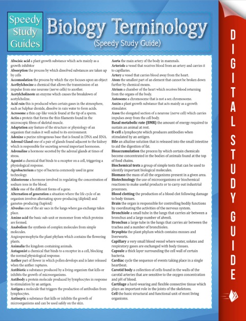 Cover image for book Biology Terminology (Speedy Study Guide)