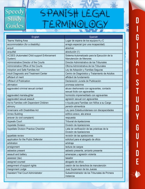 Cover image for book Spanish Legal Terminology