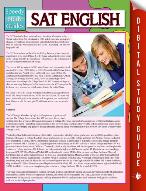 Cover image for book SAT English (Speedy Study Guide)