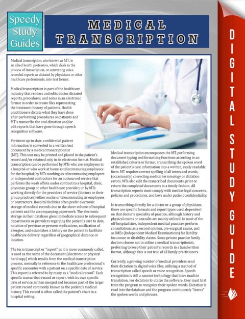 Cover image for book Medical Transcription (Speedy Study Guide)