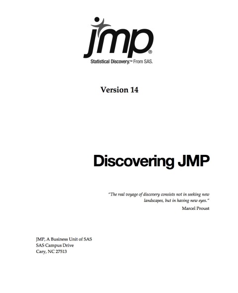 Cover image for book Discovering JMP 14