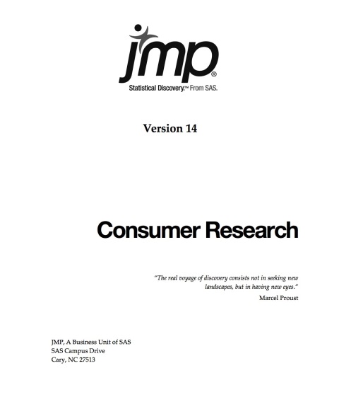 Cover image for book JMP 14 Consumer Research