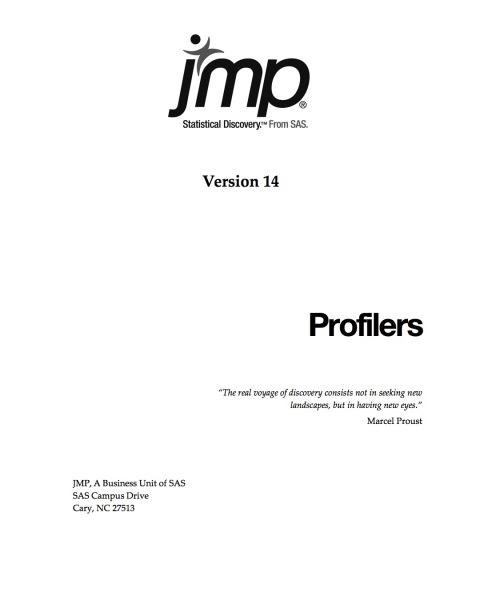 Cover image for book JMP 14 Profilers
