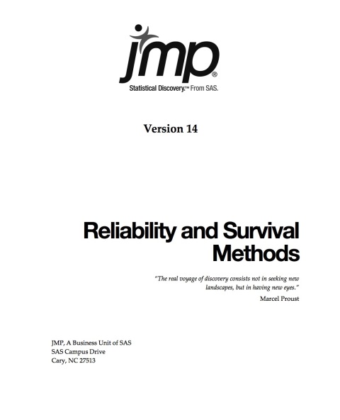 Cover image for book JMP 14 Reliability and Survival Methods