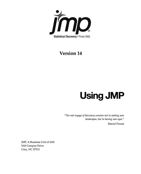 Cover image for book Using JMP 14