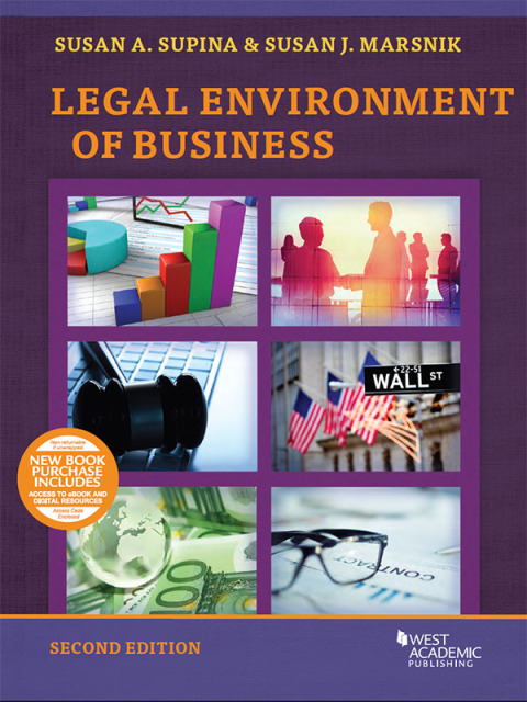 Cover image for book Supina and Marsnik's Legal Environment of Business