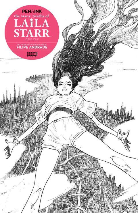 Cover image for book The Many Deaths of Laila Starr Pen & Ink #1
