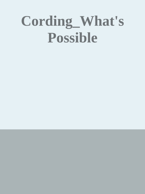 Cover image for book What's Possible