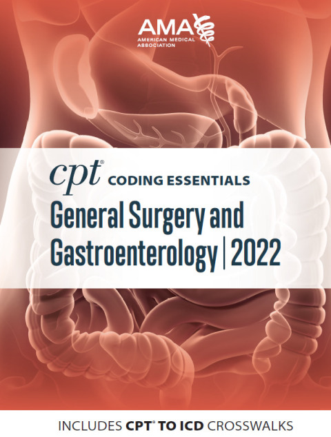 Cover image for book CPT Coding Essentials for General Surgery and Gastroenterology 2022