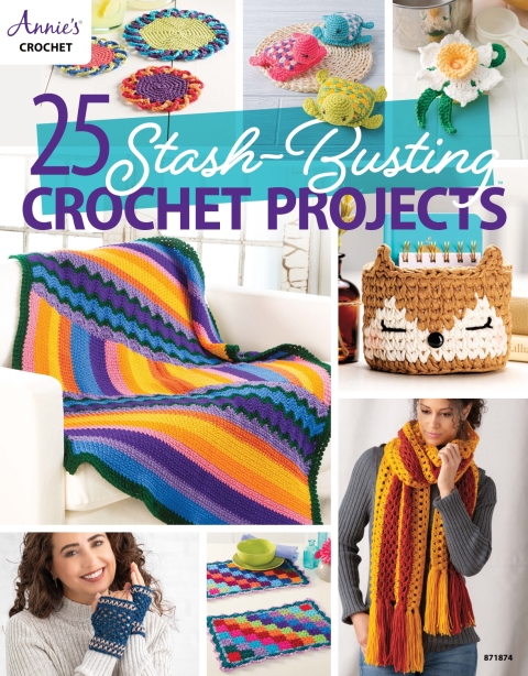 Cover image for book 25-Stash Busting Crochet Projects