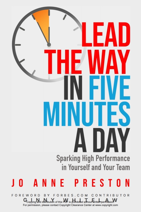 Cover image for book Lead the Way in Five Minutes a Day: Sparking High Performance in Yourself and Your Team