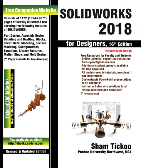 Cover image for book SOLIDWORKS 2018 for Designers