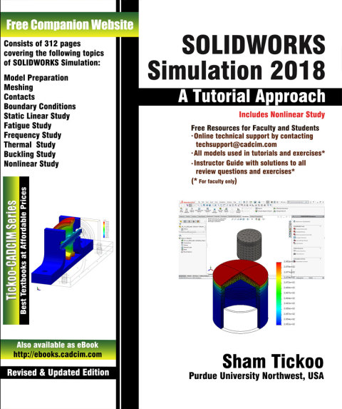 Cover image for book SOLIDWORKS Simulation 2018: A Tutorial Approach