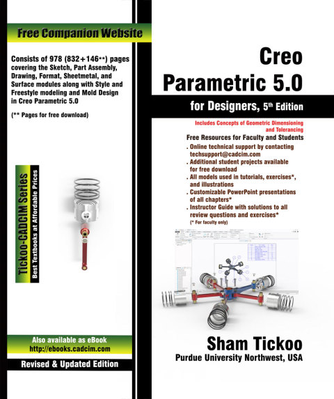 Cover image for book Creo Parametric 5.0 for Designers