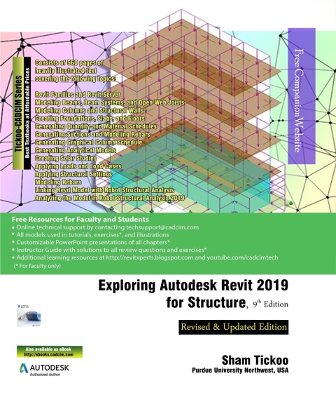 Cover image for book Exploring Autodesk Revit 2019 for Structure