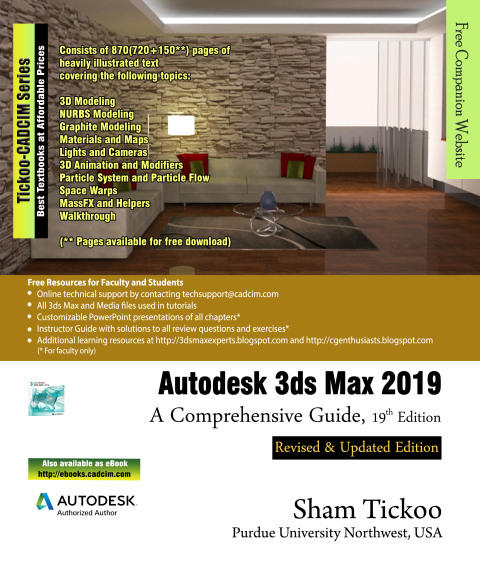 Cover image for book Autodesk 3ds Max 2019: A Comprehensive Guide