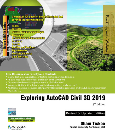Cover image for book Exploring AutoCAD Civil 3D 2019