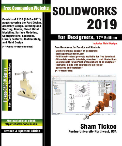 Cover image for book SOLIDWORKS 2019 for Designers