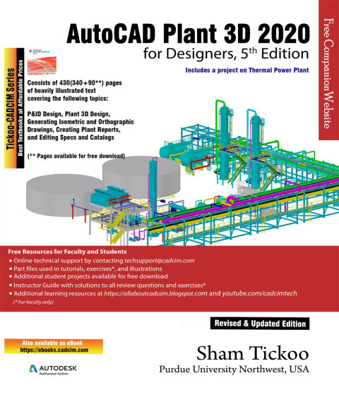 Cover image for book AutoCAD Plant 3D 2020 for Designers