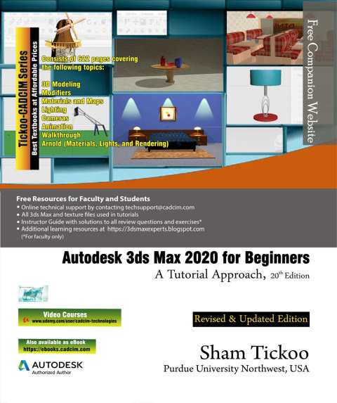 Cover image for book Autodesk 3ds Max 2020 for Beginners: A Tutorial Approach