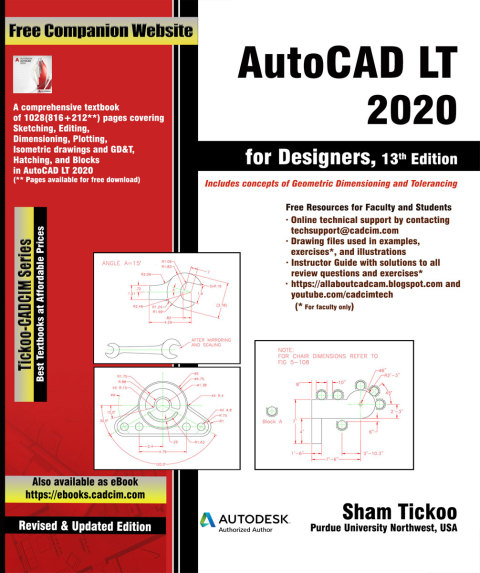 Cover image for book AutoCAD LT 2020 for Designers