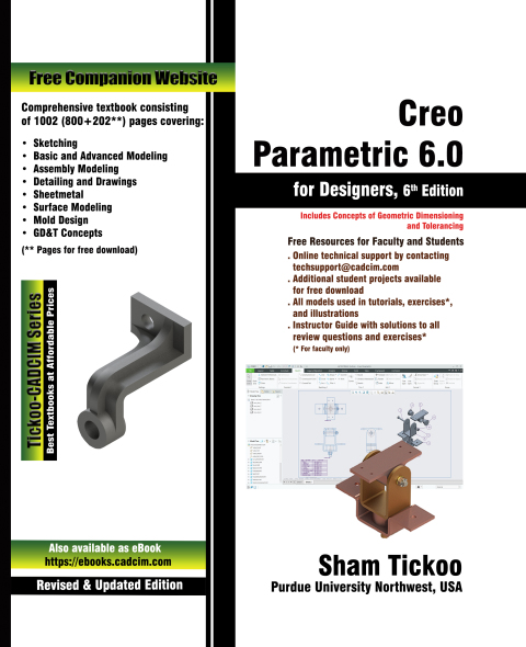 Cover image for book Creo Parametric 6.0 for Designers
